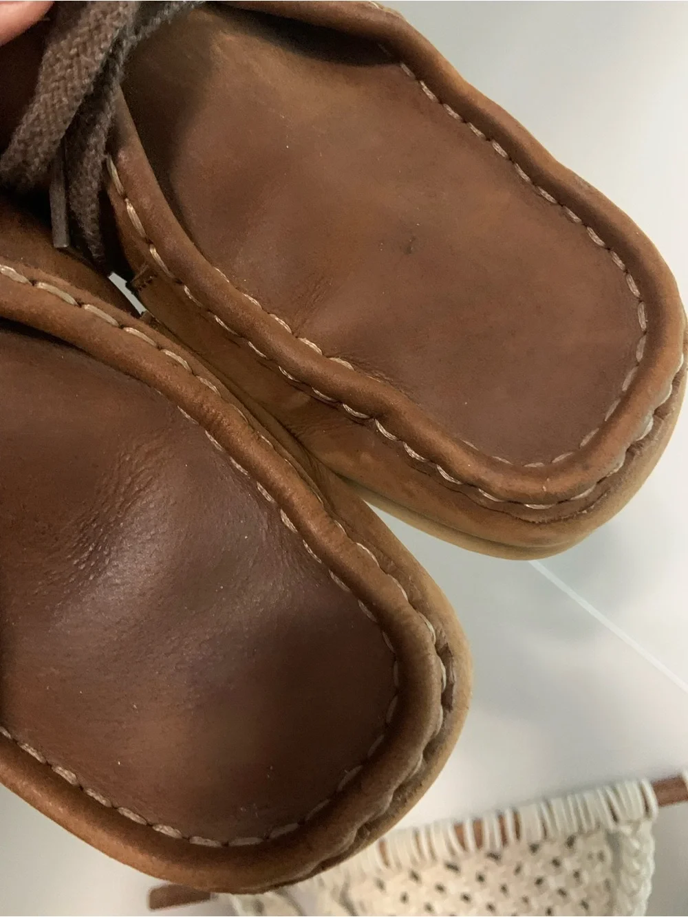 CLARKS Women’s Padmora Brown Leather Lace Up Loafer Size 8